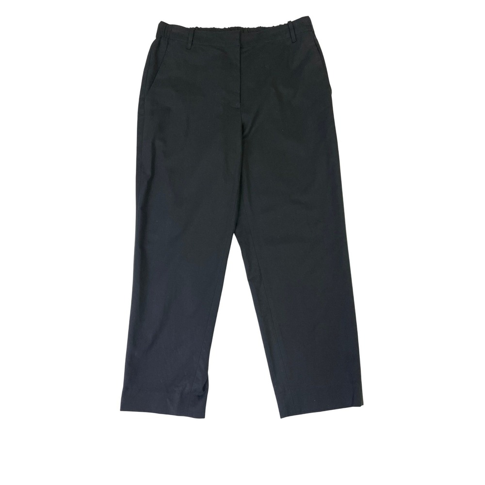 Banana Republic Black Cotton Blend Wide Leg Pants M Business Casual